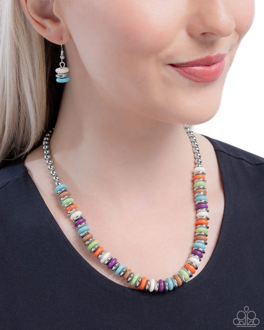 Straightforward Stones Multi Necklace - Jewelry by Bretta