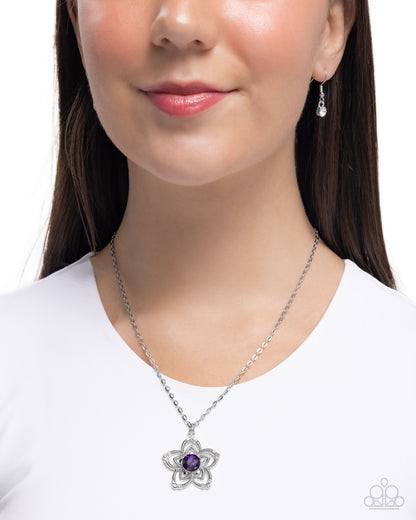 Floral Flow Purple Necklace - Jewelry by Bretta