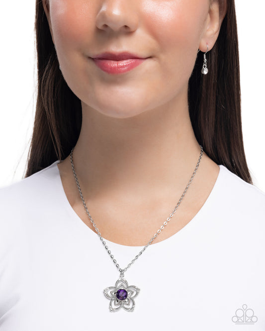 Floral Flow Purple Necklace - Jewelry by Bretta