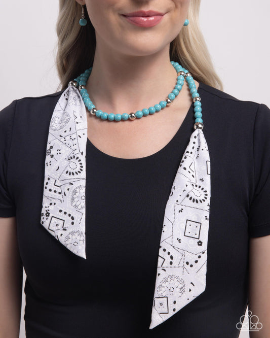 Bandana Ballad Blue Necklace  - Jewelry by Bretta 