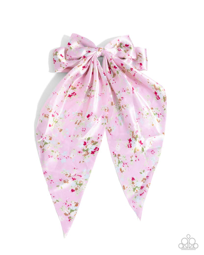 Fluttering Flowers Pink Hair Bow - Jewelry by Bretta 