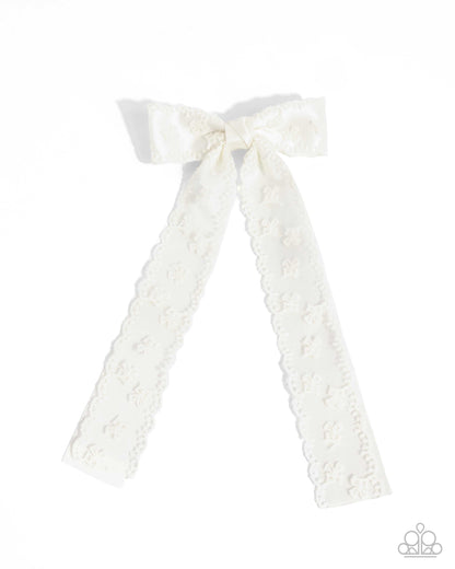 Carefree Coquette White Hair Bow - Jewelry by Bretta