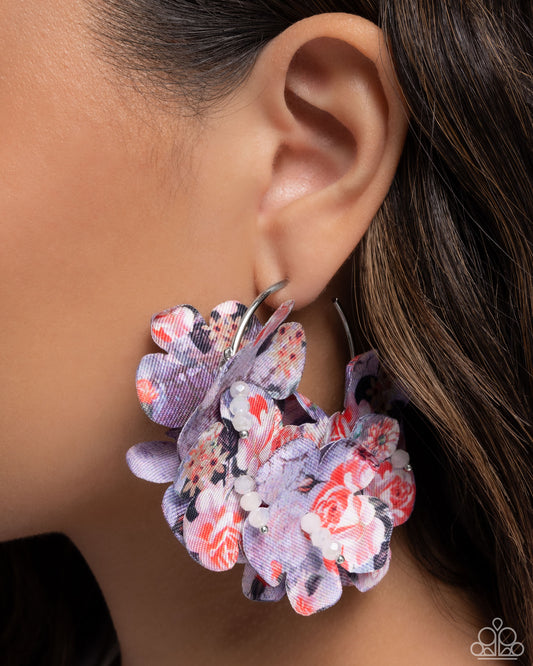 Whimsical Walk Purple Earrings - Jewelry by Bretta