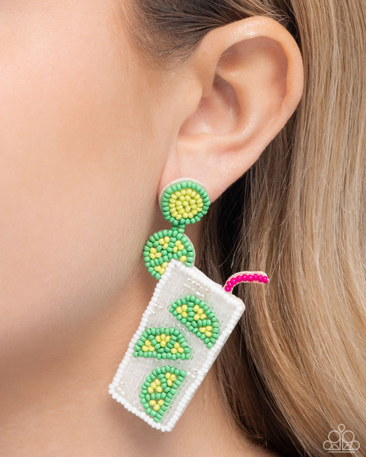 Lavish Limes Green Earrings - Jewelry by Bretta