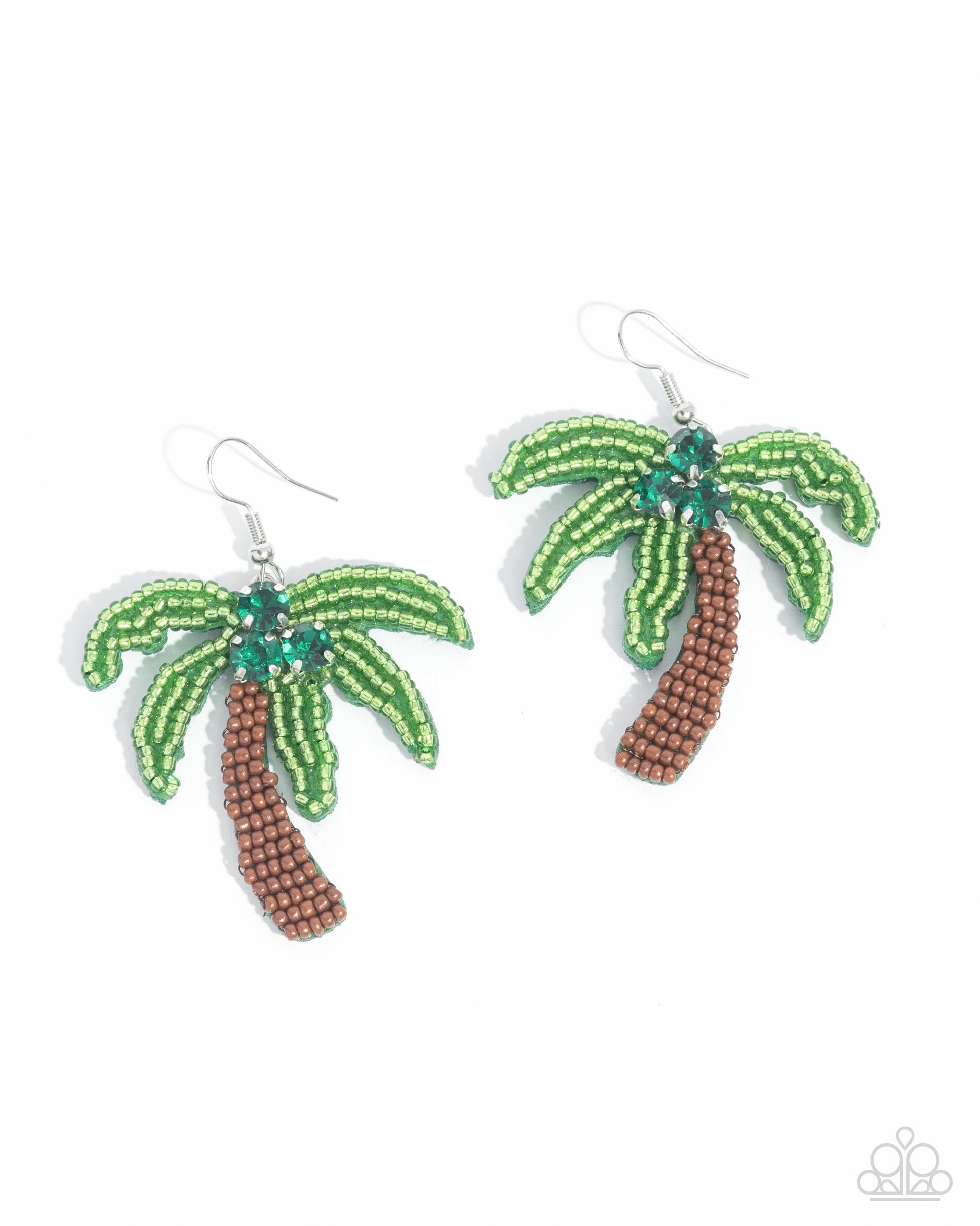 Pampered Palm Tree Green Earrings - Jewelry by Bretta