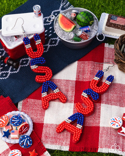 Pampered Patriot Multi Earrings - Jewelry by Bretta