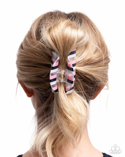Linear Legato Pink Hair Claw Clip - Jewelry by Bretta