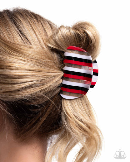 Linear Legato Red Hair Clip - Jewelry by Bretta