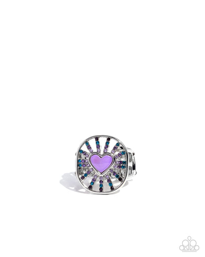 Heartburst Haute Purple Ring - Jewelry by Bretta