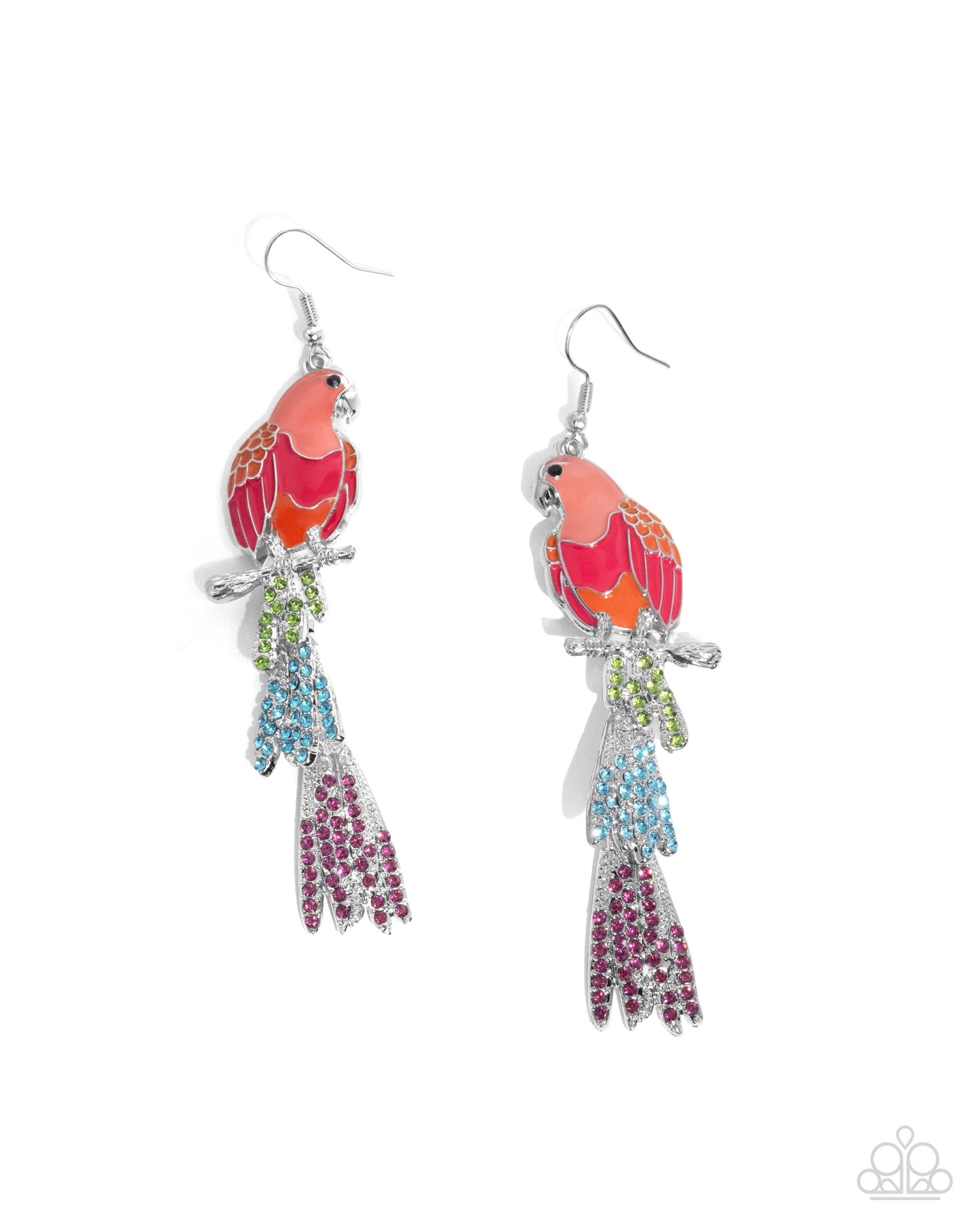 Parrot Pull Orange Earrings - Jewelry by Bretta
