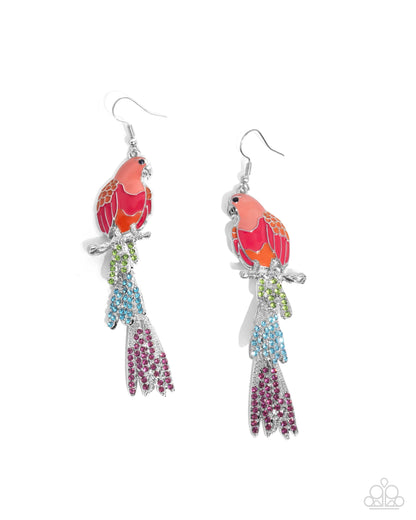 Parrot Pull Orange Earrings - Jewelry by Bretta
