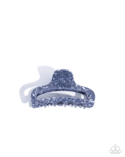 Marbled Model Silver Hair Clip - Jewelry by Bretta