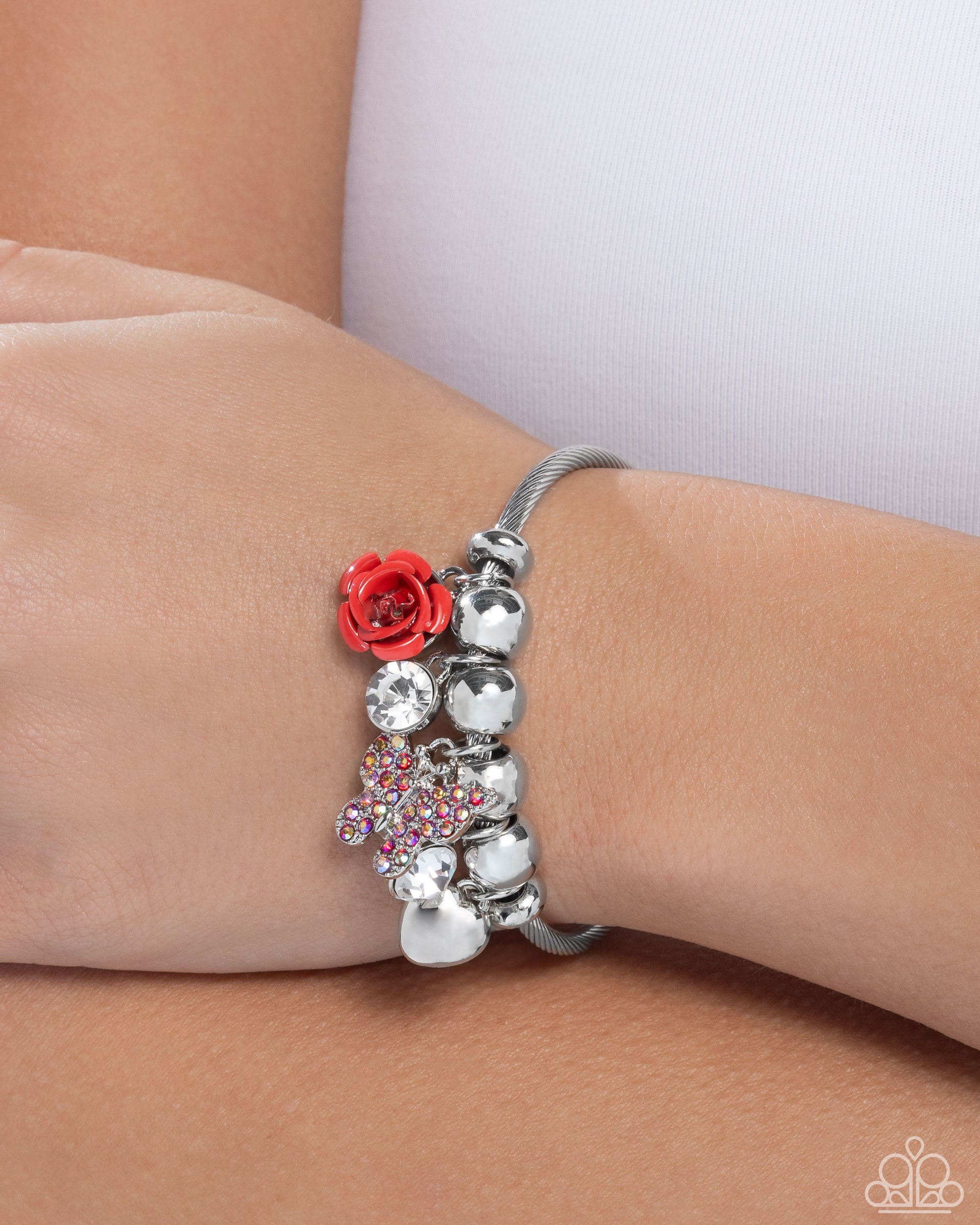 Windblown Whimsy Red Bracelet - Jewelry by Bretta