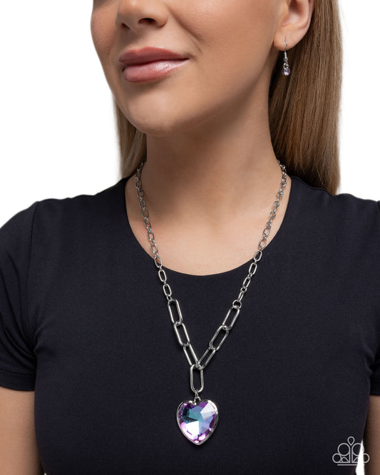 HAUTE Heart Purple Necklace - Jewelry by Bretta