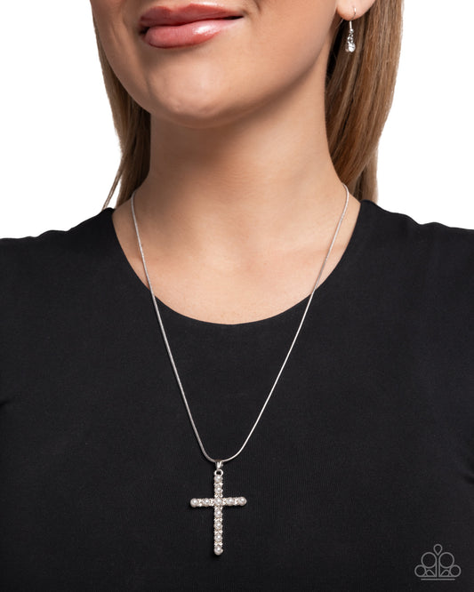 Holy Harmony White Cross Necklace - Jewelry by Bretta