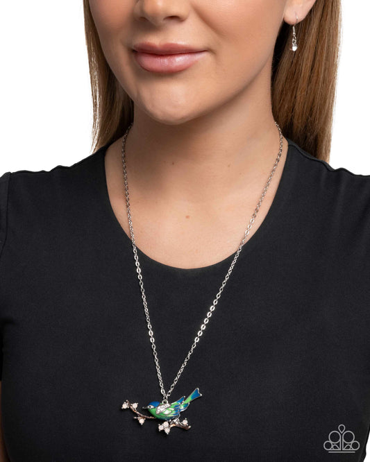 Painted Perch Blue Necklace - Jewelry by Bretta