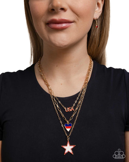 Unforgettable USA Gold Necklace - Jewelry by Bretta