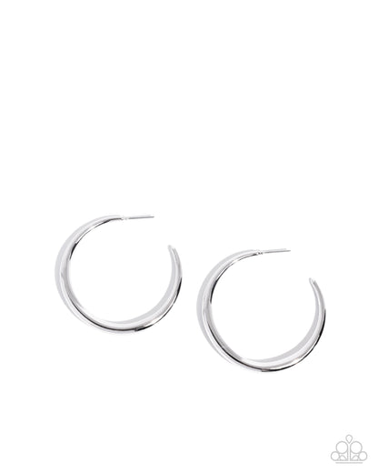 Sleek Selvage Silver Earrings - Jewelry by Bretta