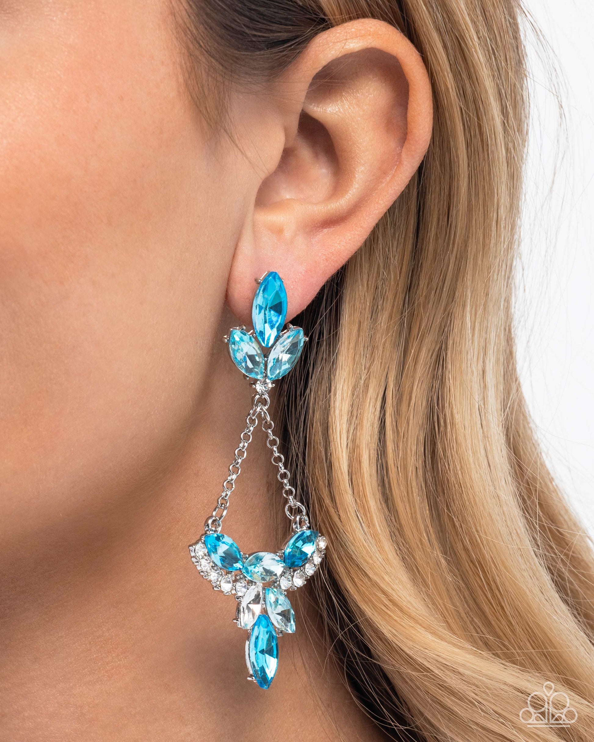 Carefree Chandelier Blue Earrings - Jewelry by Bretta