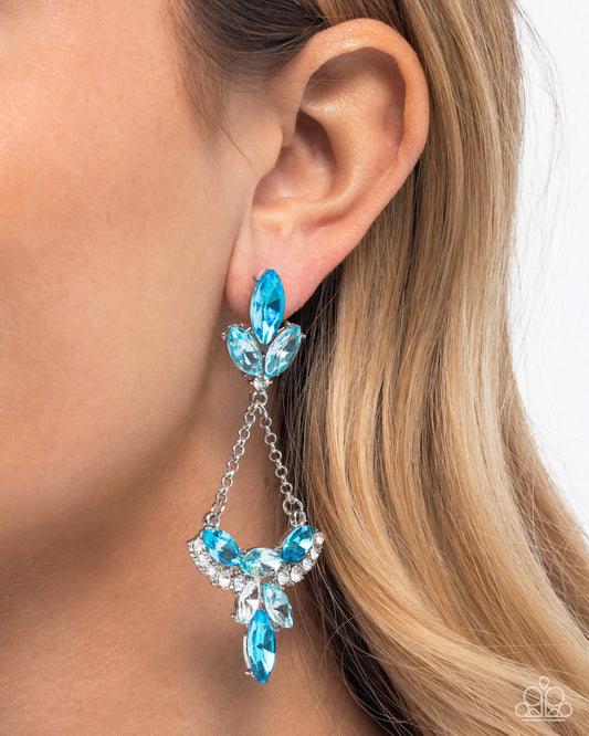 Carefree Chandelier Blue Earrings - Jewelry by Bretta