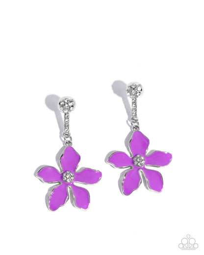 Floral Fleet Purple Earrings - Jewelry by Bretta