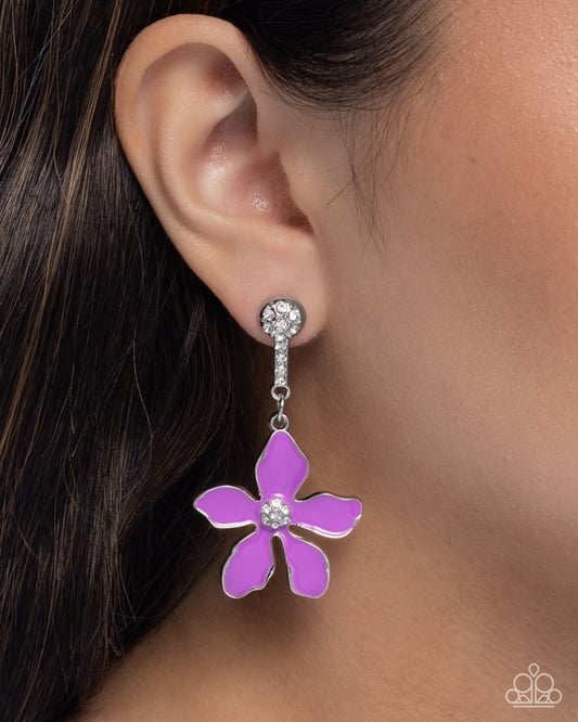 Floral Fleet Purple Earrings - Jewelry by Bretta