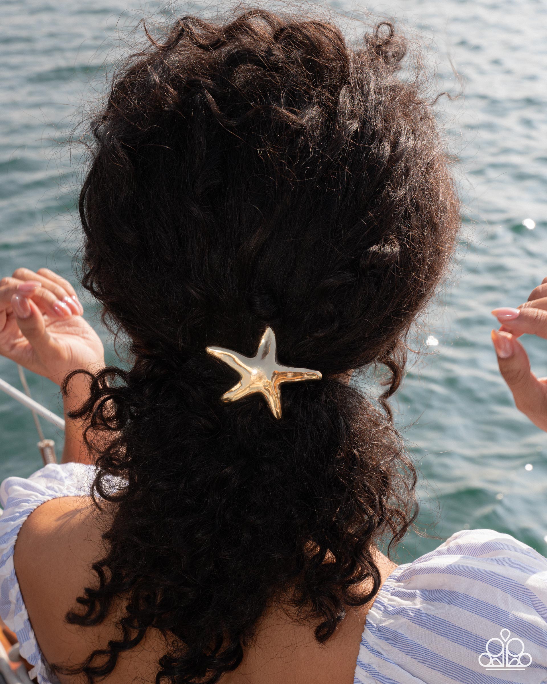 Sleek Starfish Gold Hair Tie - Jewelry by Bretta