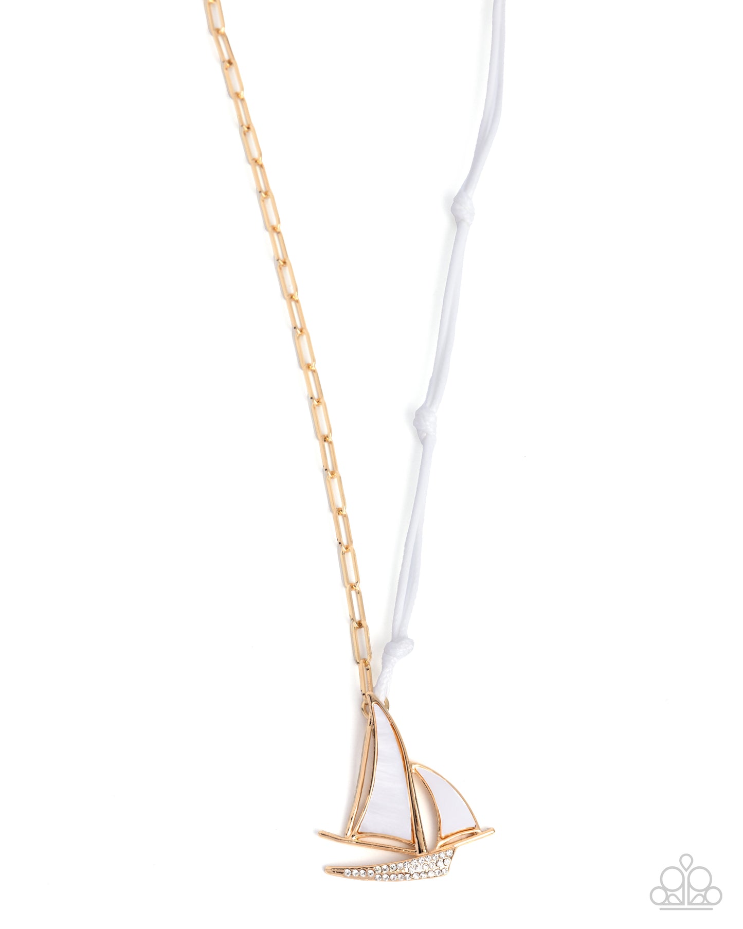 Sailboat Shimmer White Necklace - Jewelry by Bretta