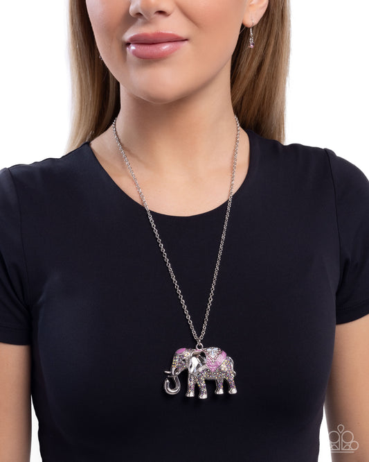 Educated Elephant Purple Necklace - Jewelry by Bretta