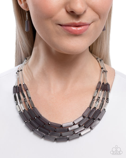 Cylindrical Craze Silver Necklace - Jewelry by Bretta