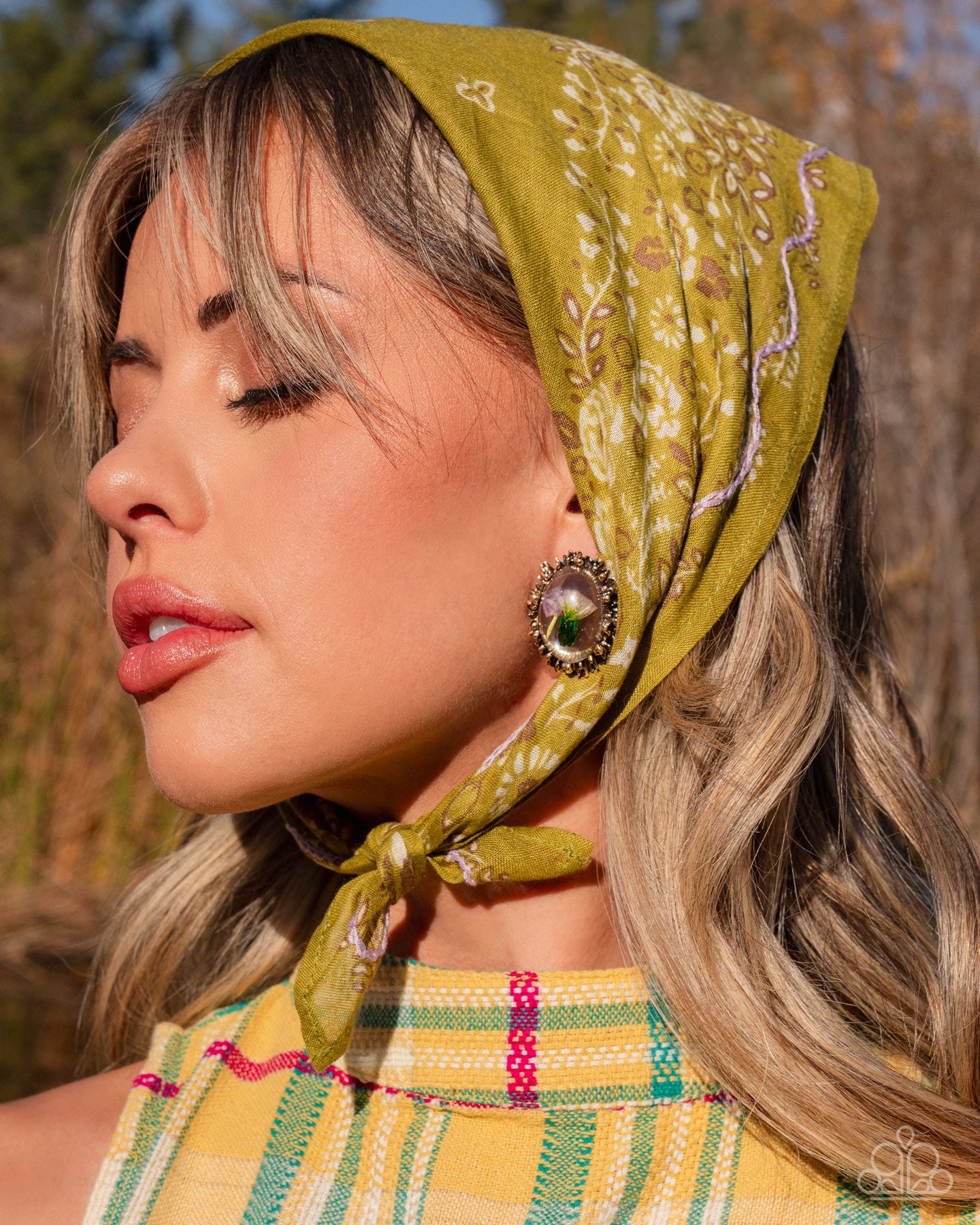Elaborately Encased Gold Earrings - Jewelry by Bretta