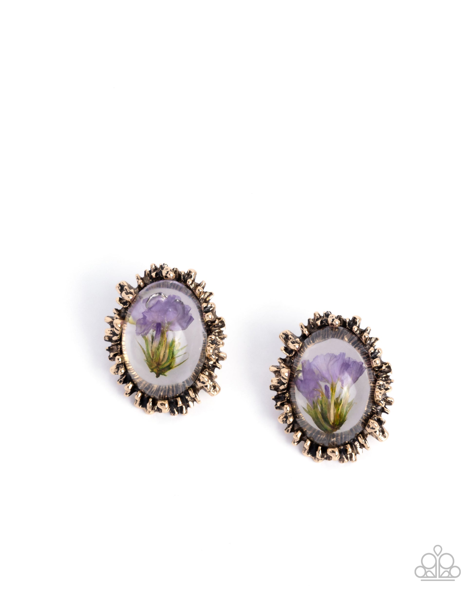 Elaborately Encased Gold Earrings - Jewelry by Bretta