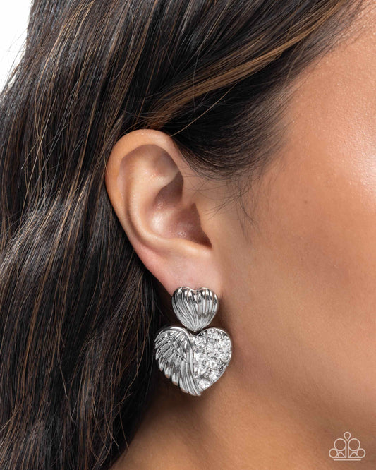 Angelic Adornment White Earrings