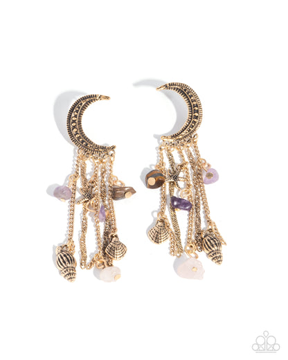 Crescent Call Purple Earrings - Jewelry by Bretta