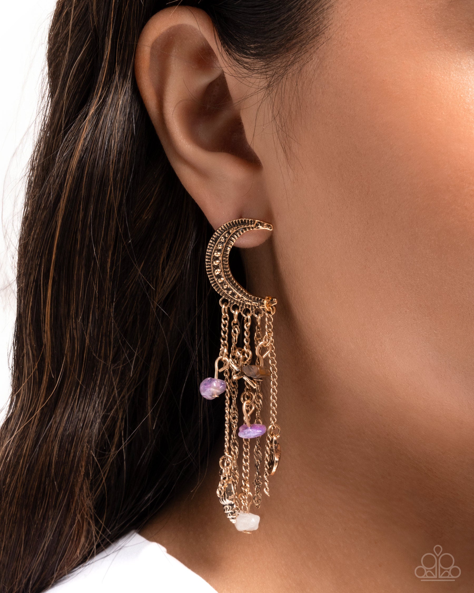 Crescent Call Purple Earrings - Jewelry by Bretta