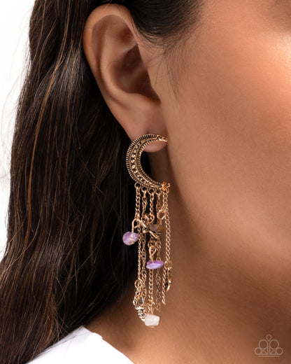 Crescent Call Purple Earrings - Jewelry by Bretta