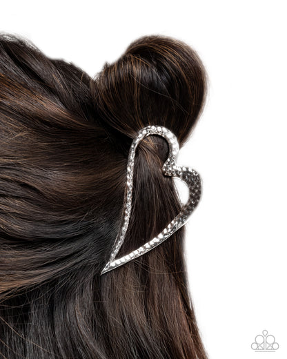 Heartfelt Hint Silver Claw Clip - Jewelry by Bretta