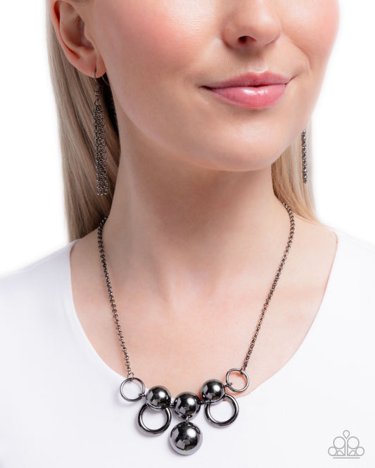 Sleek Staccato Black Necklace - Jewelry by Bretta