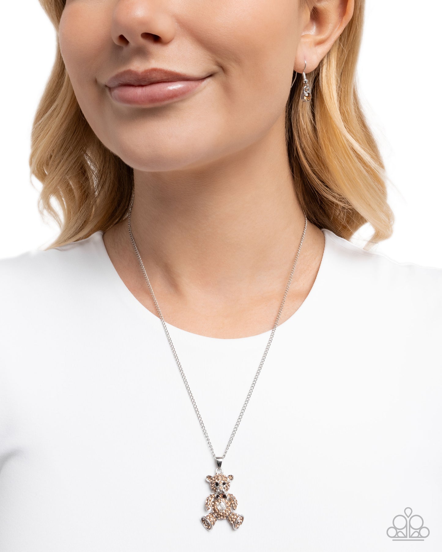 Twinkling Teddy Brown Necklace - Jewelry by Bretta