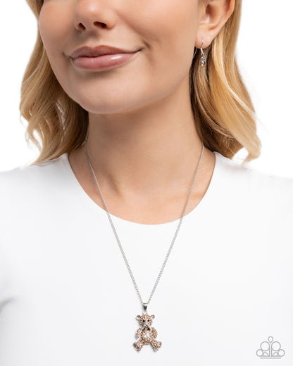 Twinkling Teddy Brown Necklace - Jewelry by Bretta