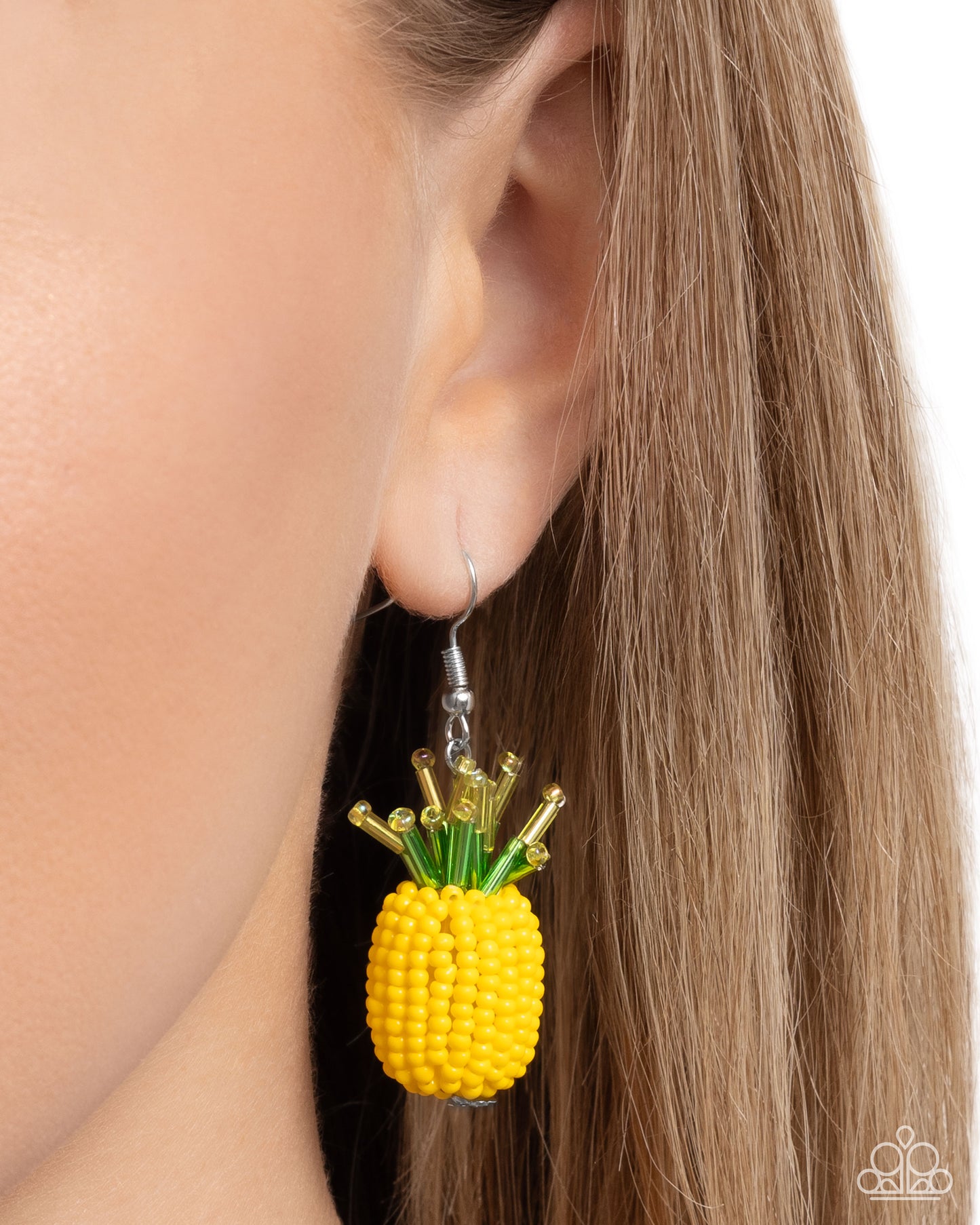 Pleasant Pineapple Yellow Earrings - Jewelry by Bretta