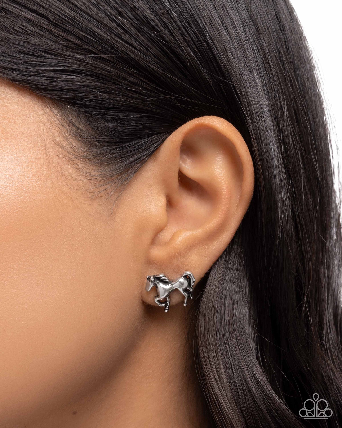 Stallion Selfie Silver  Earrings - Jewelry by Bretta