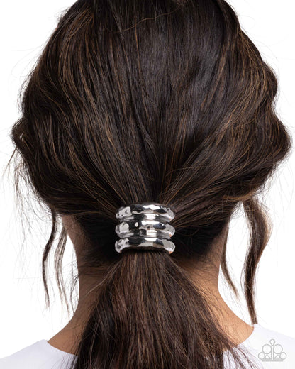 Crimped Celebrity Silver Hair Tie - Jewelry by Bretta