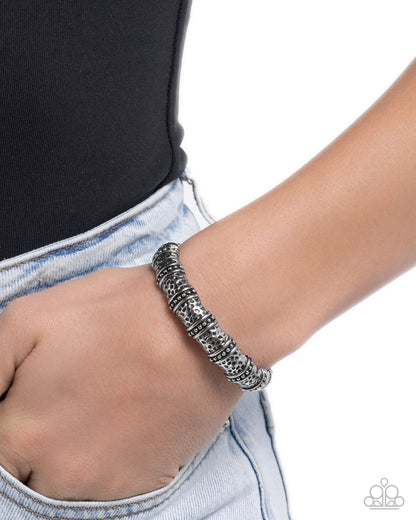 Hammered Homage Silver Bracelet - Jewelry by Bretta