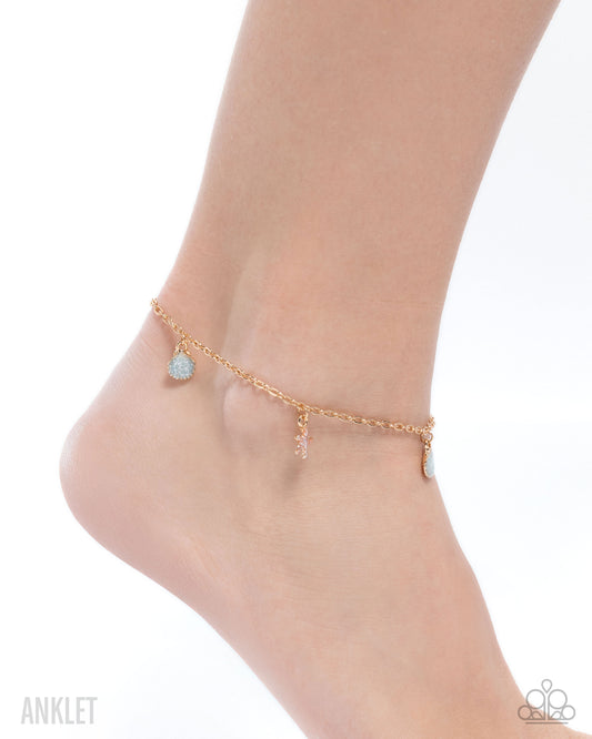 Coastal Celebrity Gold Anklet - Jewelry by Bretta