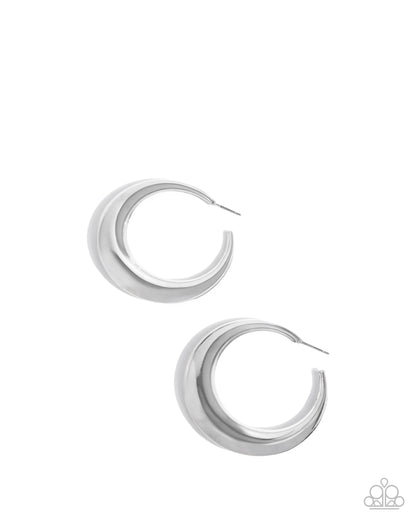 Circular Circumstance Silver Earrings