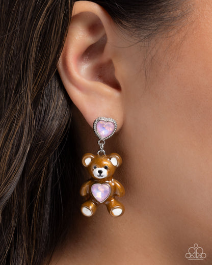 Traditional Teddy Pink Earrings - Jewelry by Bretta