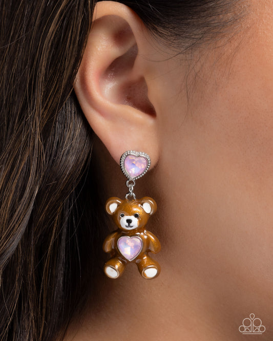 Traditional Teddy Pink Earrings - Jewelry by Bretta