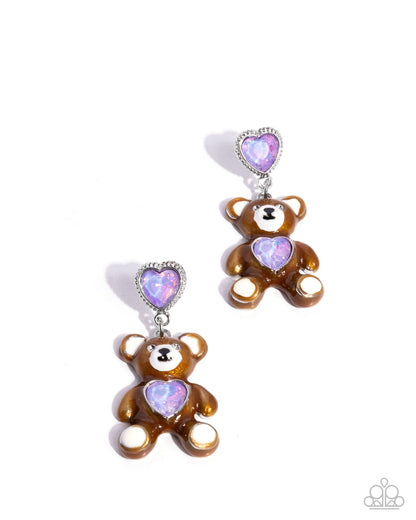 Traditional Teddy Purple Earrings - Jewelry by Bretta