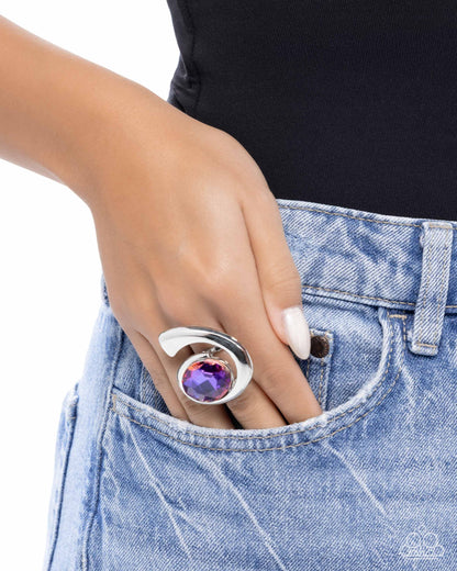 Curly Combination Purple Ring - Jewelry by Bretta
